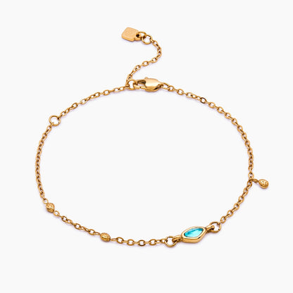 Aqua Droplet Bracelet