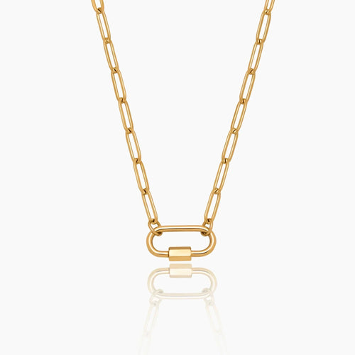 Carabiner Charm Lock Necklace