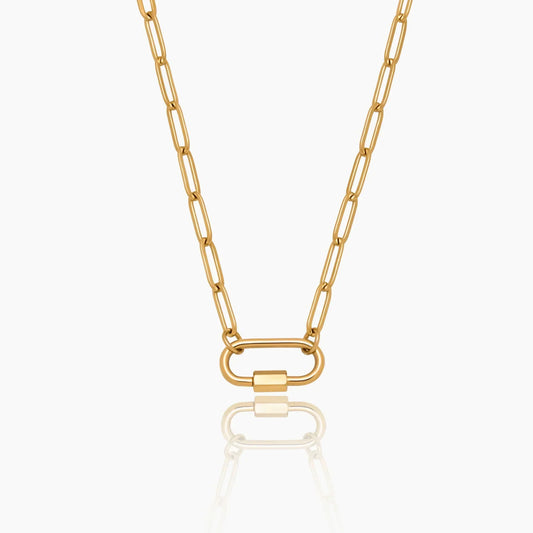 Carabiner Charm Lock Necklace
