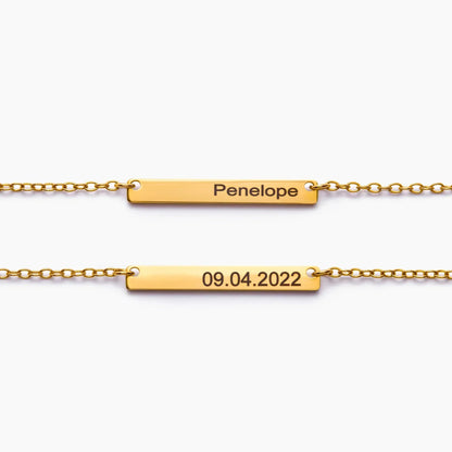 Engravable Bar Necklace