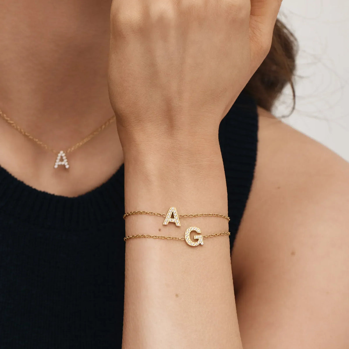 Pavé Initial Bracelet