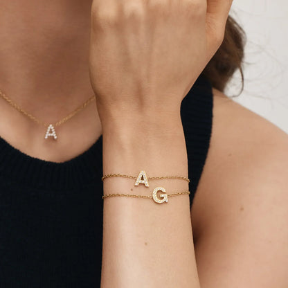 Pavé Initial Bracelet