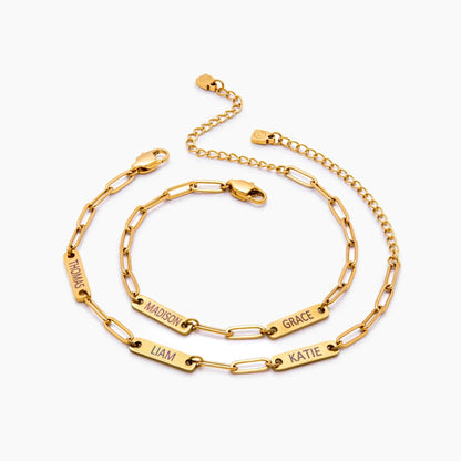 Paperclip Multi-Name Bracelet