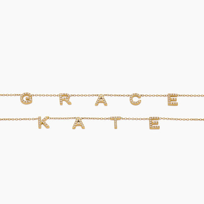 Pavé Multi Initial Necklace