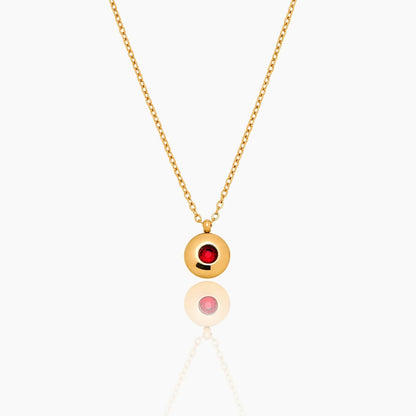 mini-birthstone-pendant-necklace — Gold / Jan-Garnet