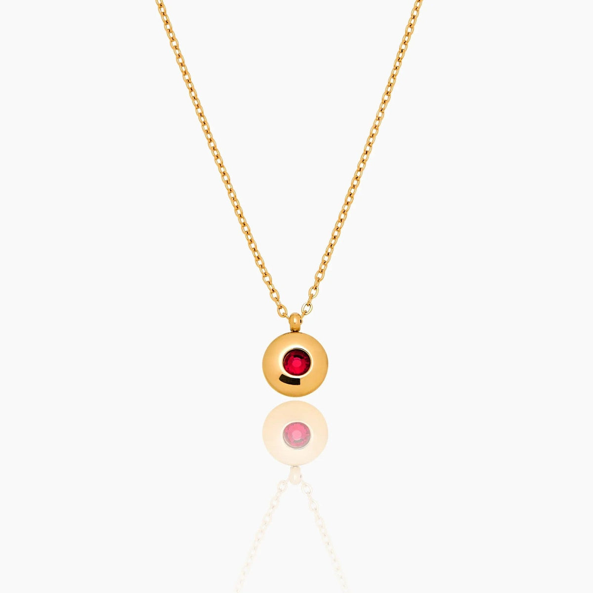 mini-birthstone-pendant-necklace — Gold / Jul-Ruby
