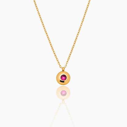 mini-birthstone-pendant-necklace — Gold / Oct-Tourmaline