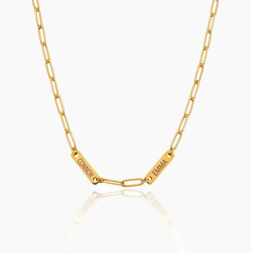 Paperclip Multi-Name Necklace