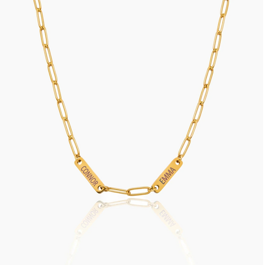 Paperclip Multi-Name Necklace