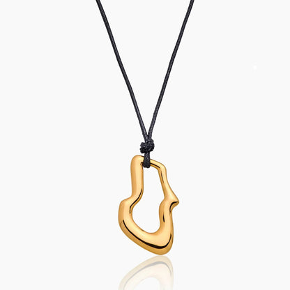 Molten Wave Cord Necklace