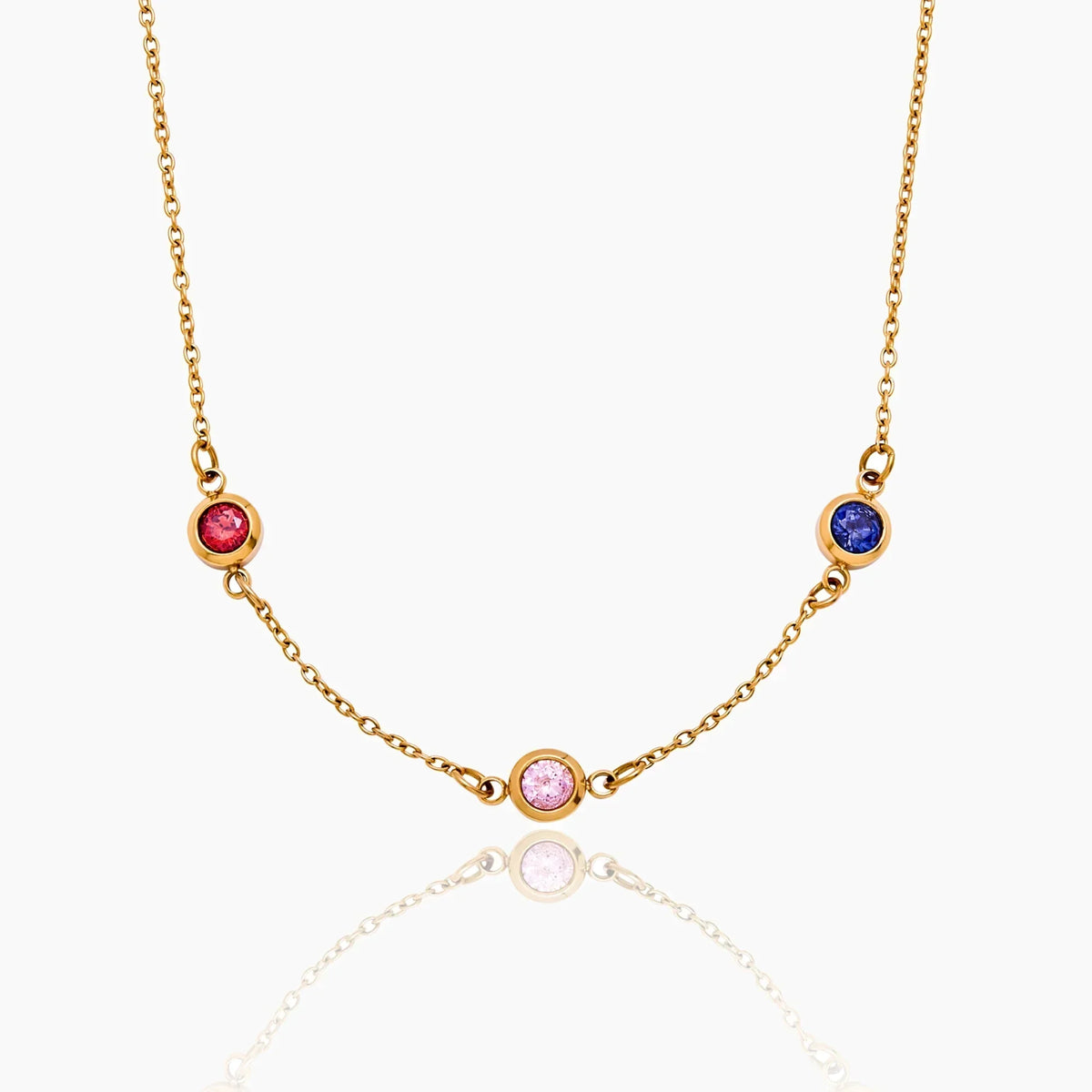 Personalized Multi-Birthstone Necklace