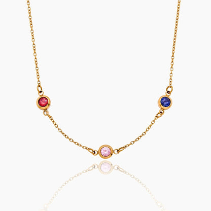 Personalized Multi-Birthstone Necklace