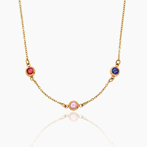 Personalized Multi-Birthstone Necklace