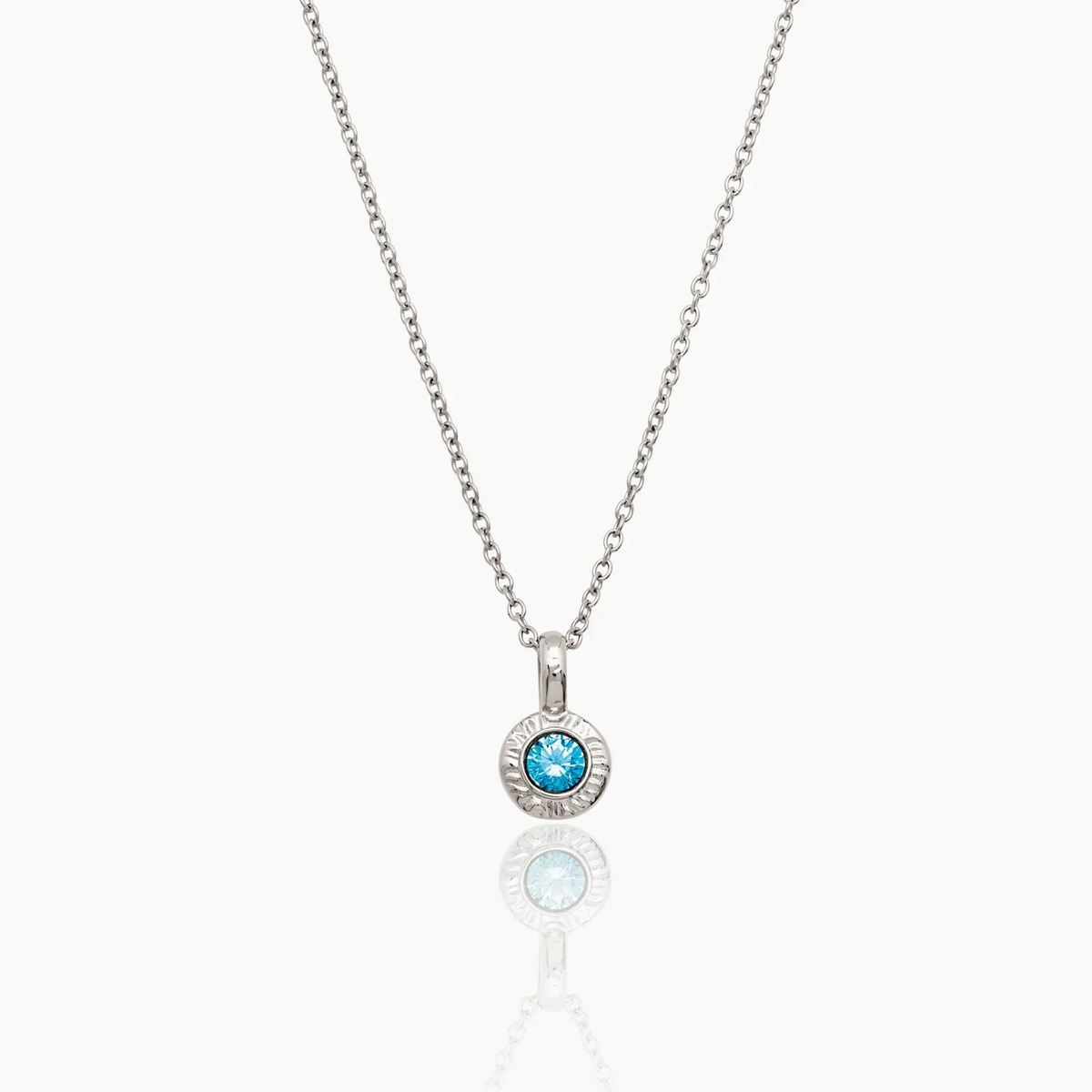 Crushed birthstone necklace lifestyle shot — Olivia Jewelry