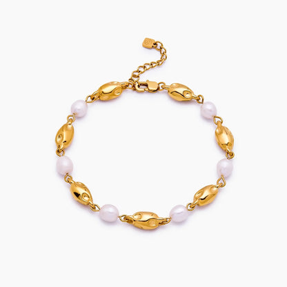 Molten Freshwater Pearl Bracelet